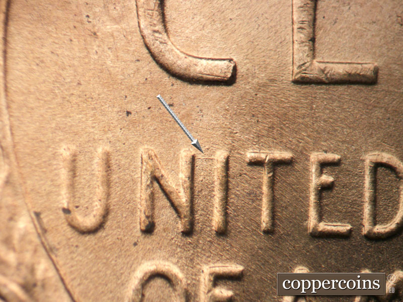 Die-stage C marker on 1952D•1MM•064 (1952 Repunched Mint Mark).