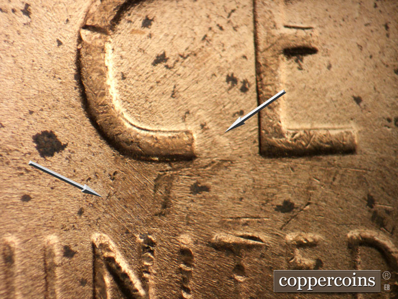 Die-stage C marker on 1952D•1MM•069 (1952 Repunched Mint Mark).