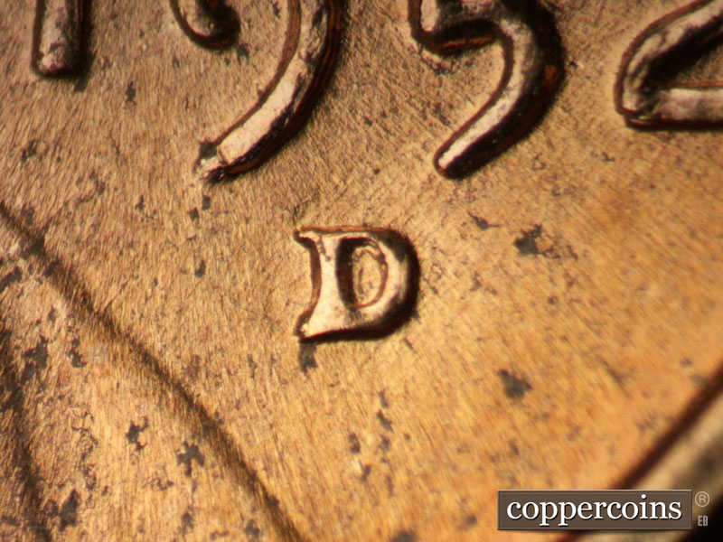 1952 Lincoln cent obverse, CopperCoins die 1952D•1MM•070.
