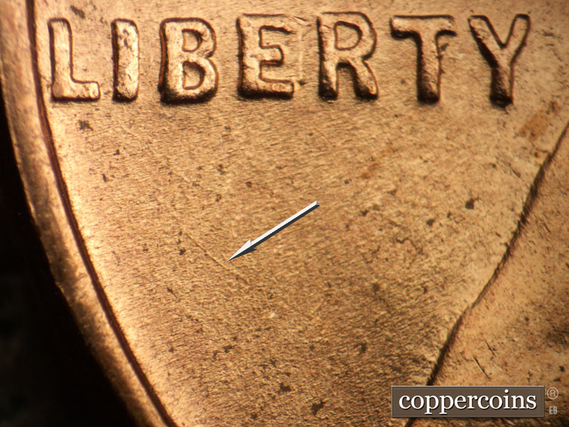 Die-stage B marker on 1952D•1MM•072 (1952 Repunched Mint Mark).