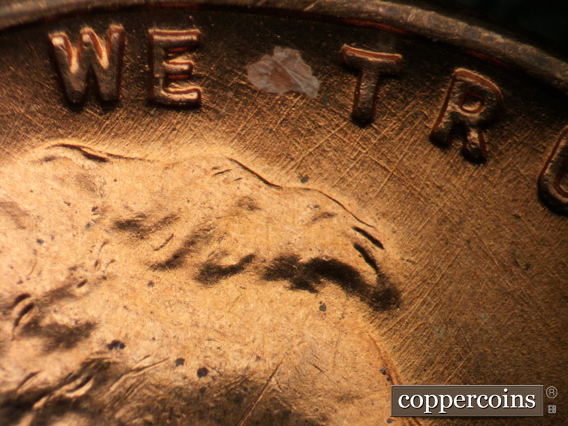 Die-stage B marker on 1952D•1MM•075 (1952 Repunched Mint Mark).