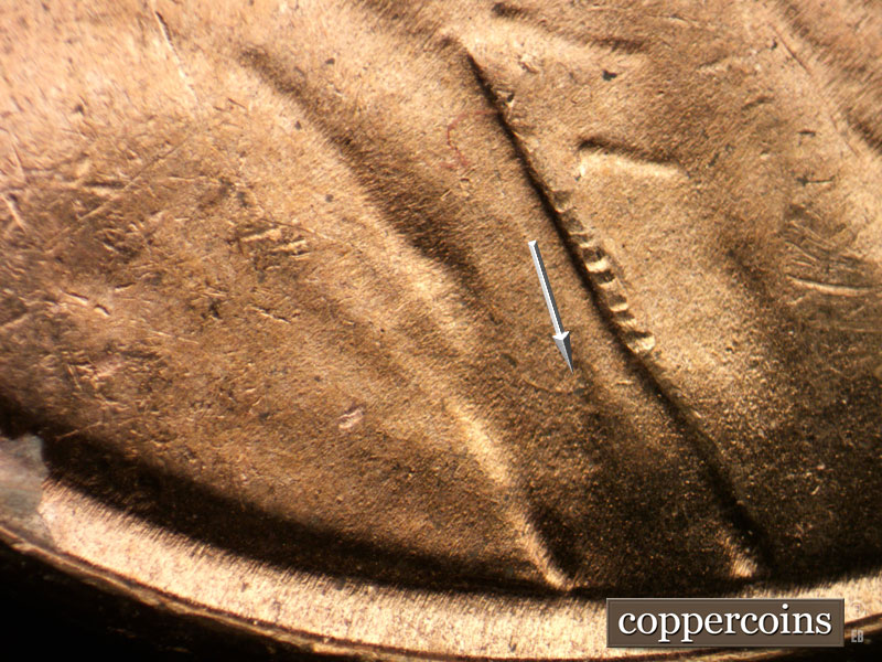 Die-stage C marker on 1952D•1MM•079 (1952 Repunched Mint Mark).