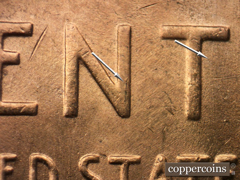 Die-stage C marker on 1952D•1MM•079 (1952 Repunched Mint Mark).