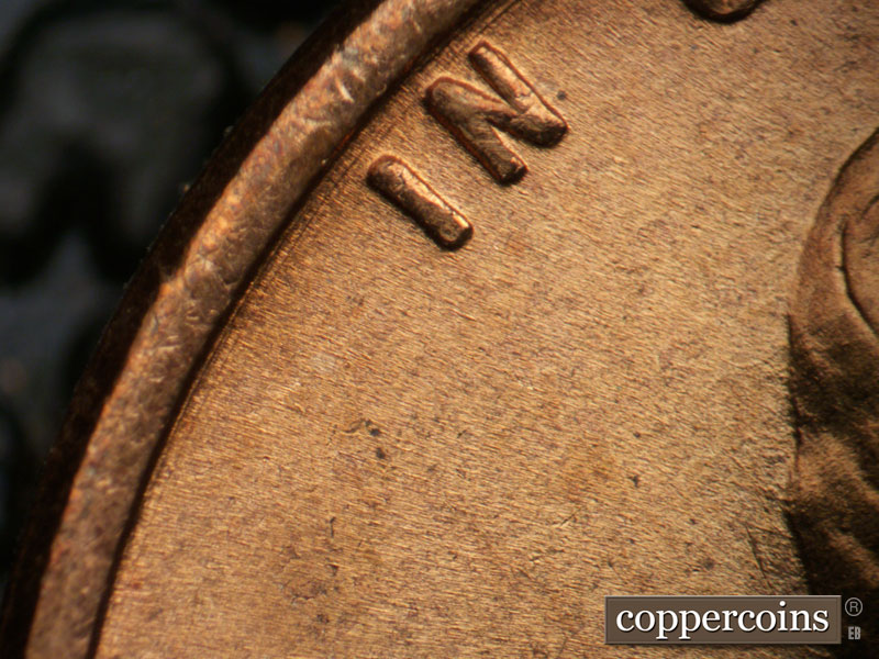 Die-stage B marker on 1952D•1MM•083 (1952 Repunched Mint Mark).