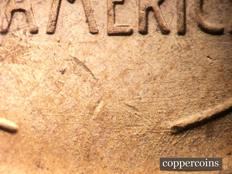 Die-stage B marker on 1952D•1MM•083 (1952 Repunched Mint Mark).