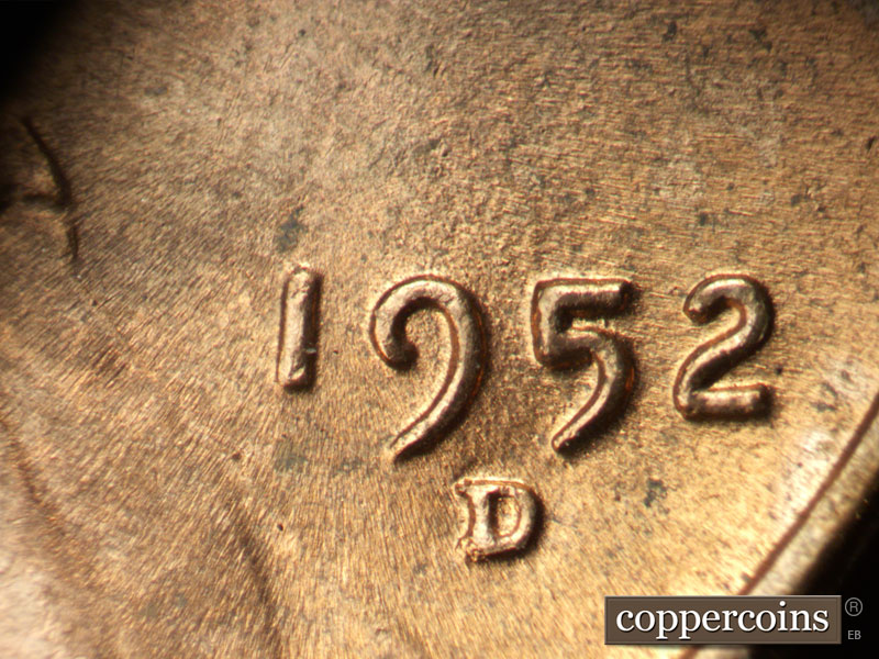 Die-stage C marker on 1952D•1MM•088 showing Date for reference.