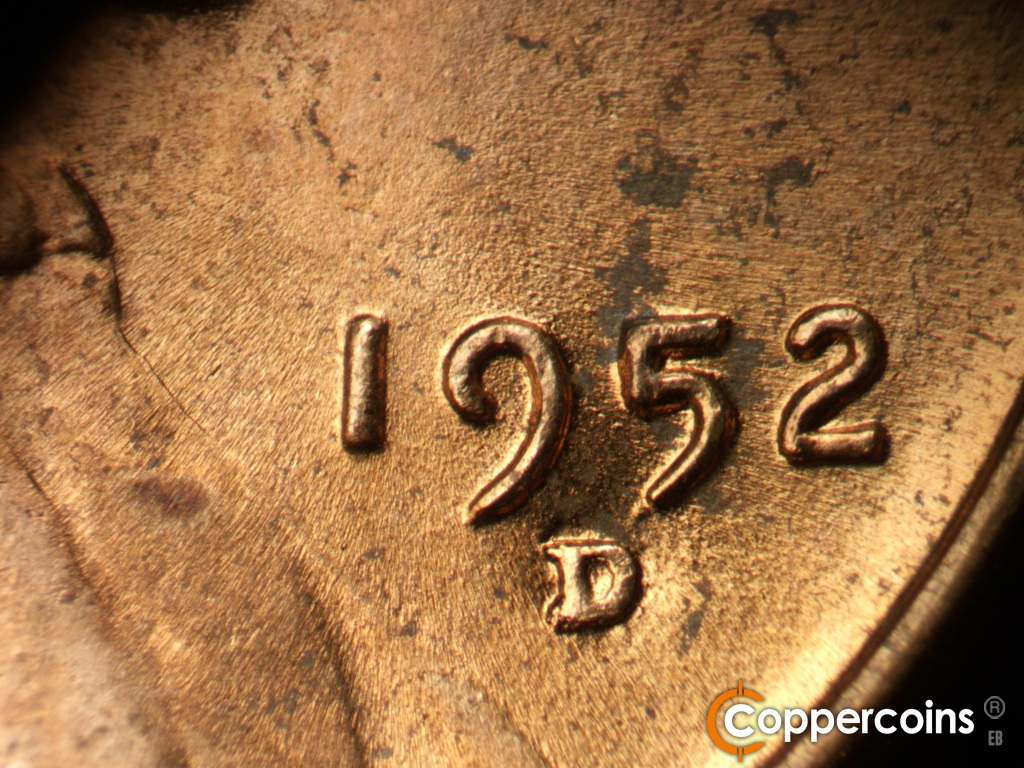 Die-stage B marker on 1952D•1MM•088 showing Date for reference.