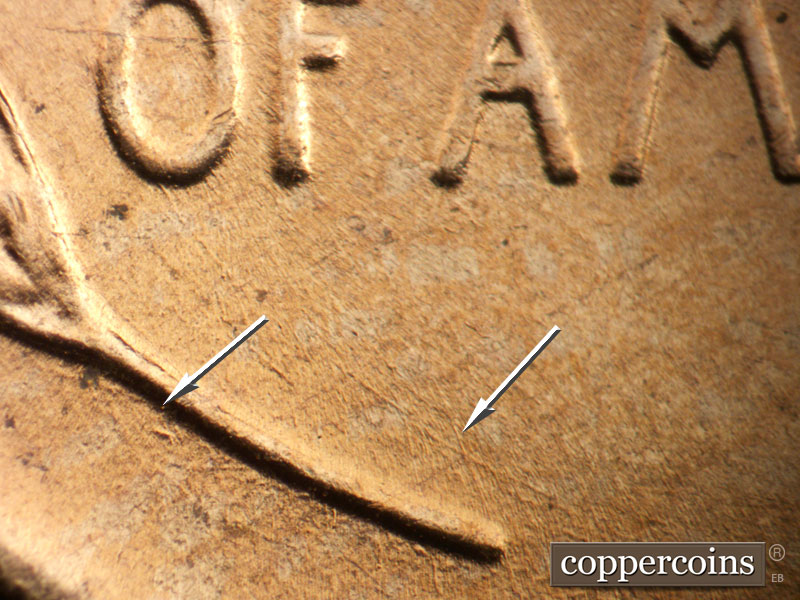 Die-stage B marker on 1952D•1MM•089 (1952 Repunched Mint Mark).