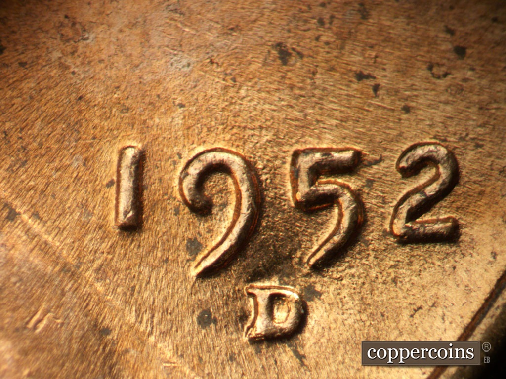 Die-stage B marker on 1952D•1MM•094 showing Date for reference.