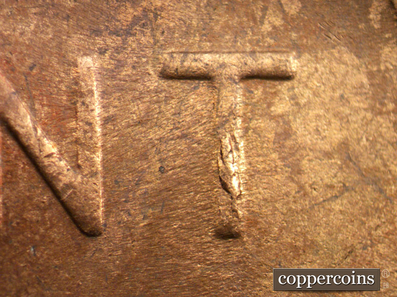 Die-stage C marker on 1952P•1DO•001 (1952 Doubled Die Obverse).