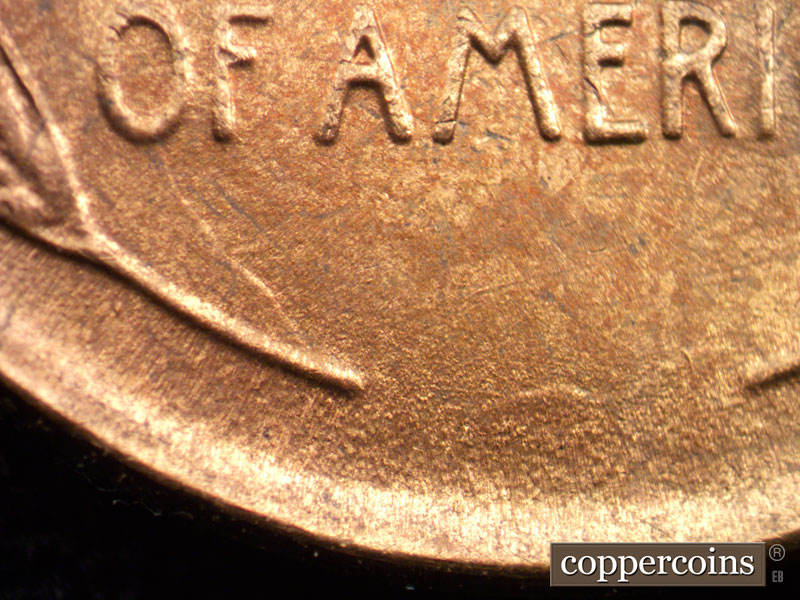 Die-stage C marker on 1952P•1DO•001 (1952 Doubled Die Obverse).