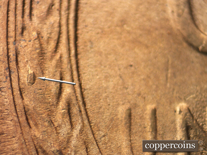 Die-stage C marker on 1952S•1MM•002 (1952 Repunched Mint Mark).