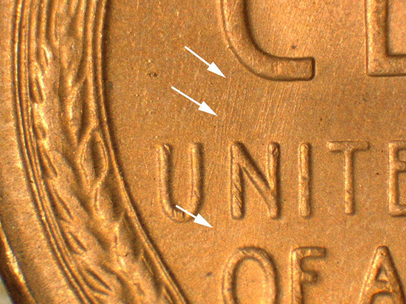 Die-stage C marker on 1952S•1MM•004 (1952 Repunched Mint Mark).