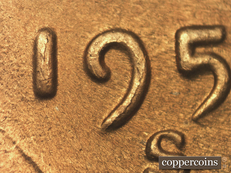 Die-stage C marker on 1952S•1MM•021 (1952 Repunched Mint Mark).