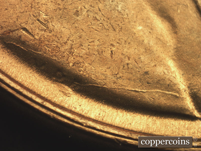 Die-stage C marker on 1952S•1MM•023 (1952 Repunched Mint Mark).