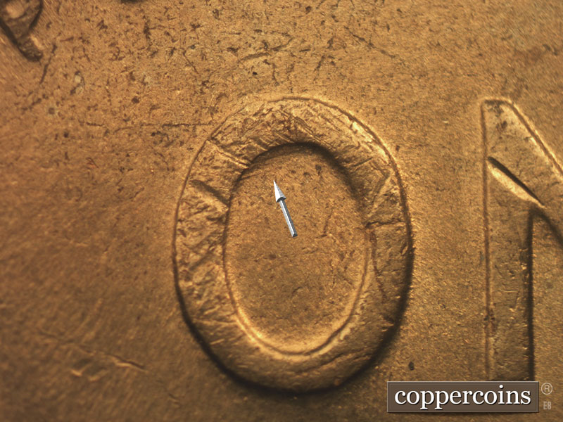 Die-stage C marker on 1952S•1MM•023 (1952 Repunched Mint Mark).