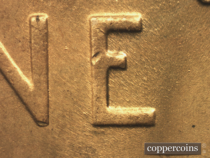 Die-stage C marker on 1952S•1MM•023 (1952 Repunched Mint Mark).