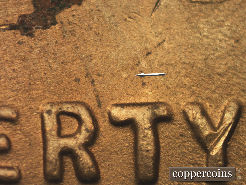 Die-stage C marker on 1952S•1MM•024 (1952 Repunched Mint Mark).