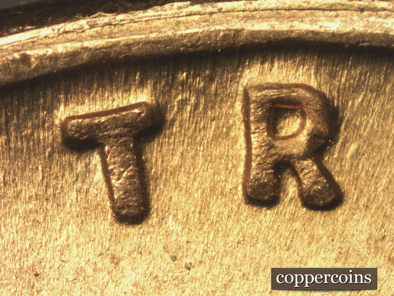 Die-stage C marker on 1952S•1MM•024 (1952 Repunched Mint Mark).
