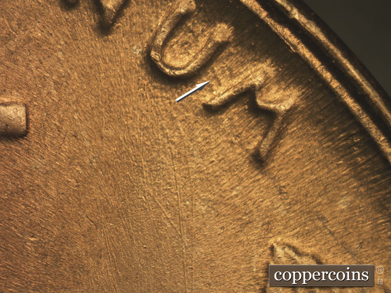 Die-stage C marker on 1952S•1MM•024 (1952 Repunched Mint Mark).