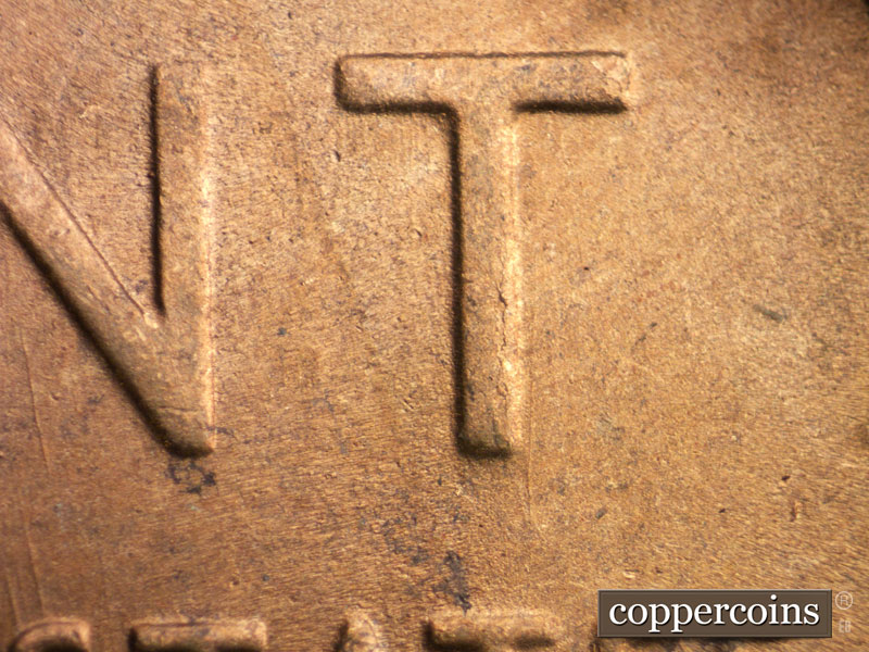 Die-stage B marker on 1952S•1MM•025 (1952 Repunched Mint Mark).