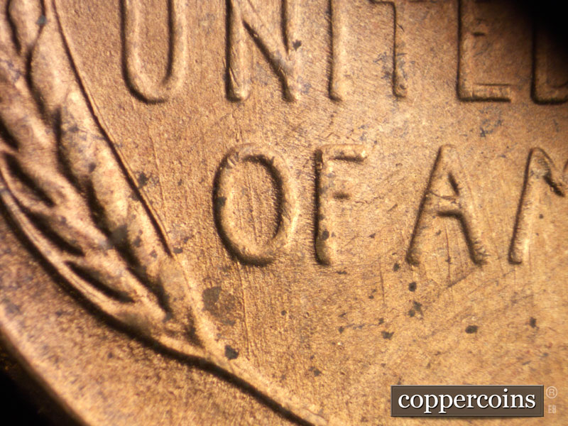 Die-stage B marker on 1952S•1MM•025 (1952 Repunched Mint Mark).