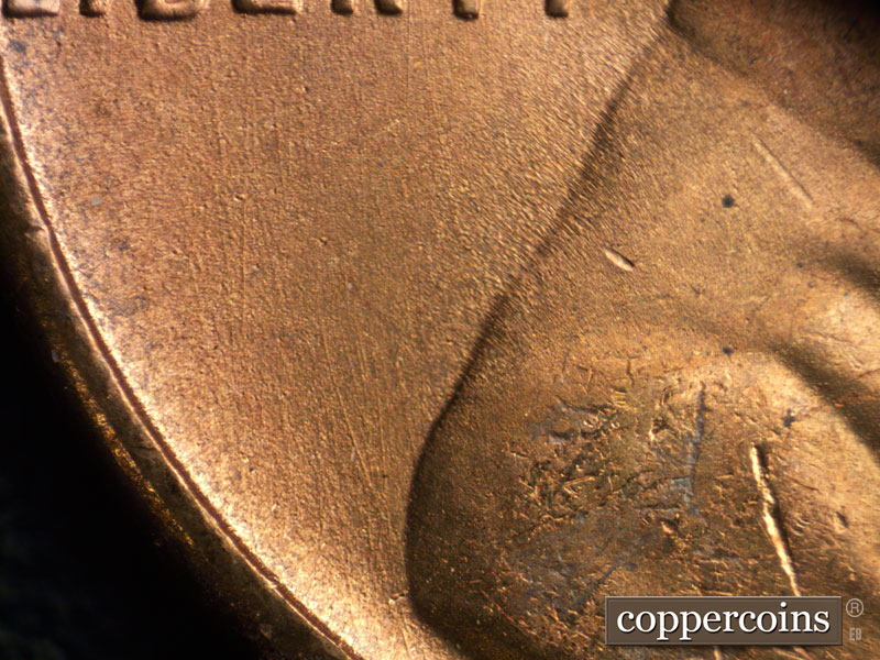 Die-stage B marker on 1952S•1MM•026 (1952 Repunched Mint Mark).