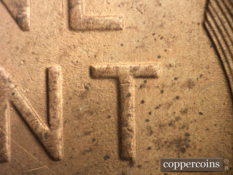 Die-stage C marker on 1952S•1MM•026 (1952 Repunched Mint Mark).