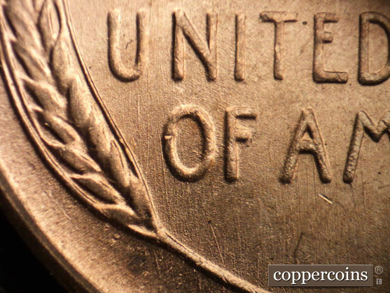 Die-stage B marker on 1952S•1MM•028 (1952 Repunched Mint Mark).