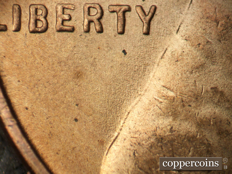 Die-stage B marker on 1952S•1MM•030 (1952 Repunched Mint Mark).