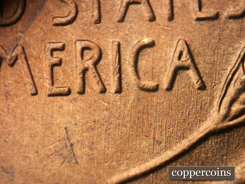 Die-stage B marker on 1952S•1MM•031 (1952 Repunched Mint Mark).