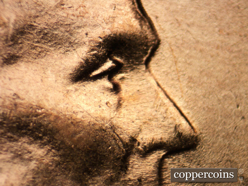 1953 Lincoln cent obverse, CopperCoins die 1953D•1DO•002.