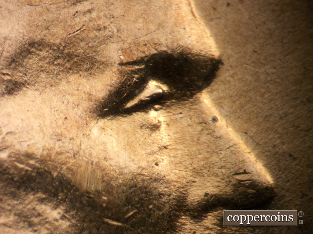 Die-stage B marker on 1953D•1DO•008 showing Extra eyelid north of primary.