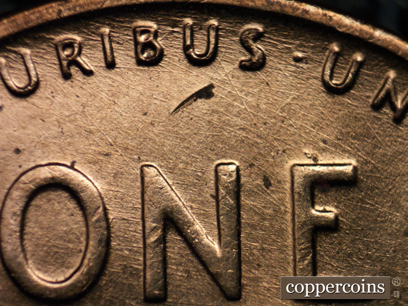 Die-stage B marker on 1953D•1MM•001 (1953 Repunched Mint Mark).