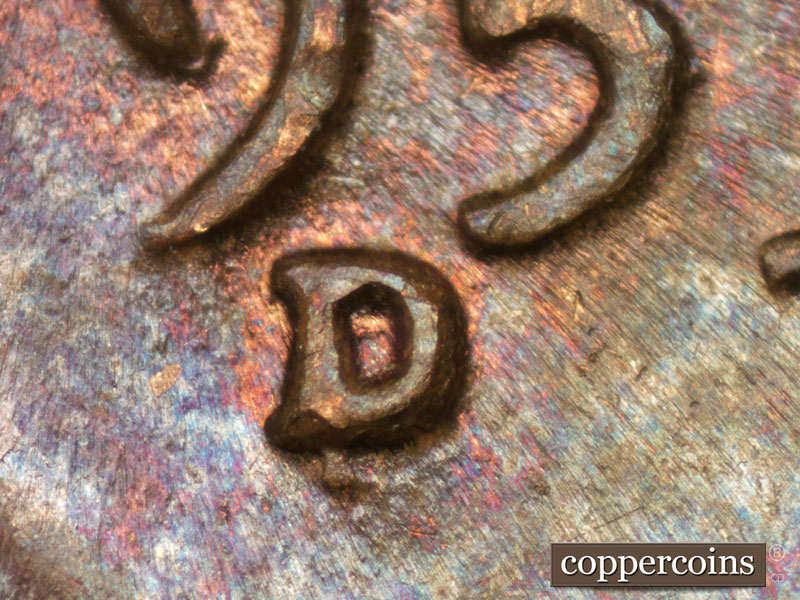 1953 Lincoln cent obverse, CopperCoins die 1953D•1MM•010.