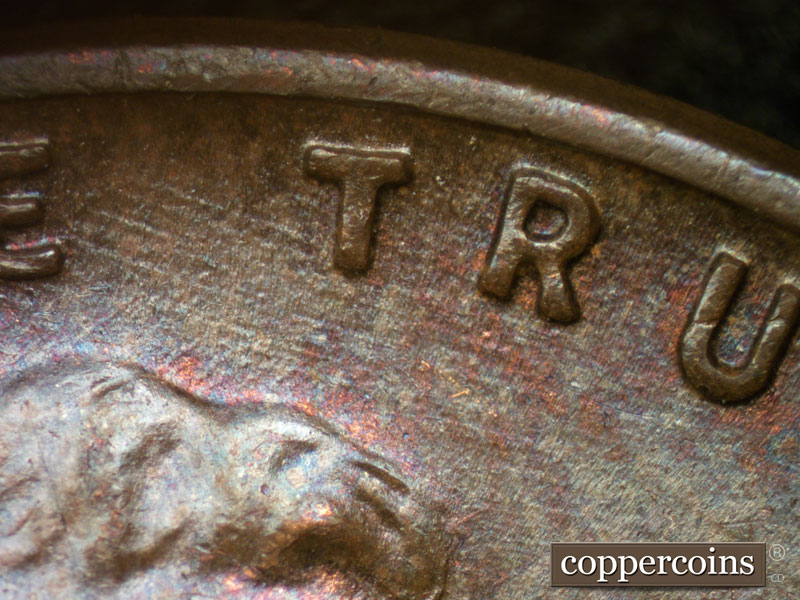 Die-stage B marker on 1953D•1MM•010 (1953 Repunched Mint Mark).