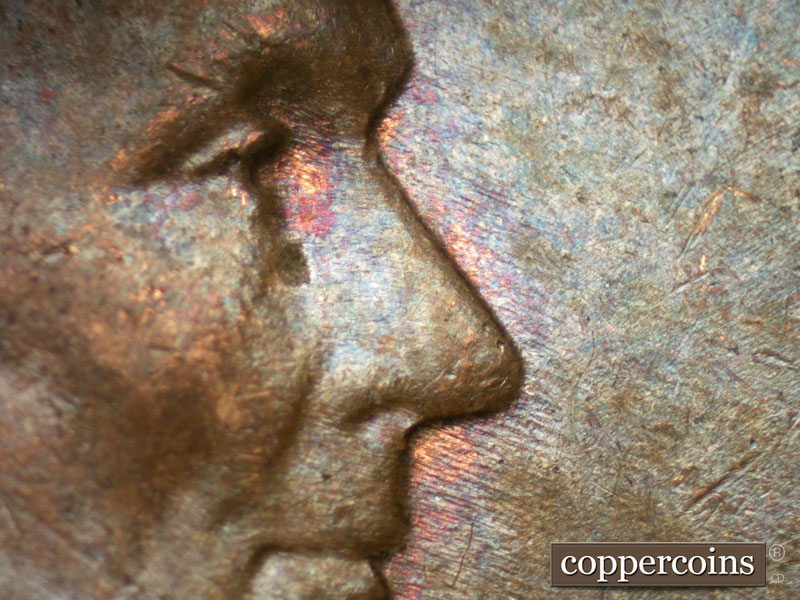 Die-stage B marker on 1953D•1MM•010 (1953 Repunched Mint Mark).