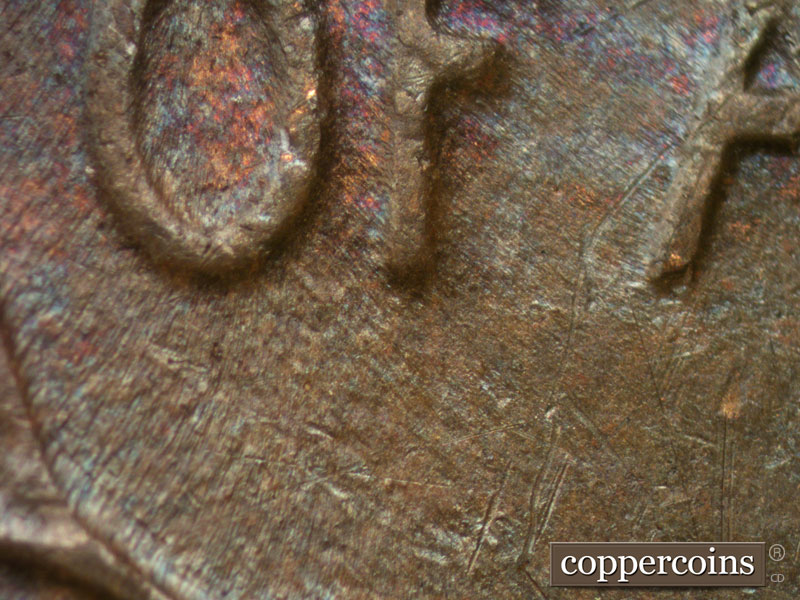 Die-stage B marker on 1953D•1MM•010 (1953 Repunched Mint Mark).