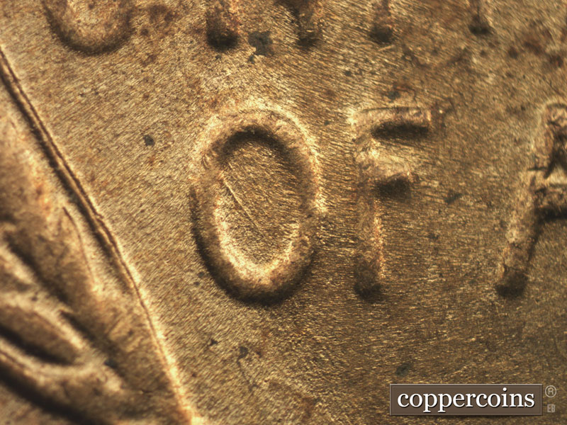 Die-stage C marker on 1953D•1MM•017 (1953 Repunched Mint Mark).