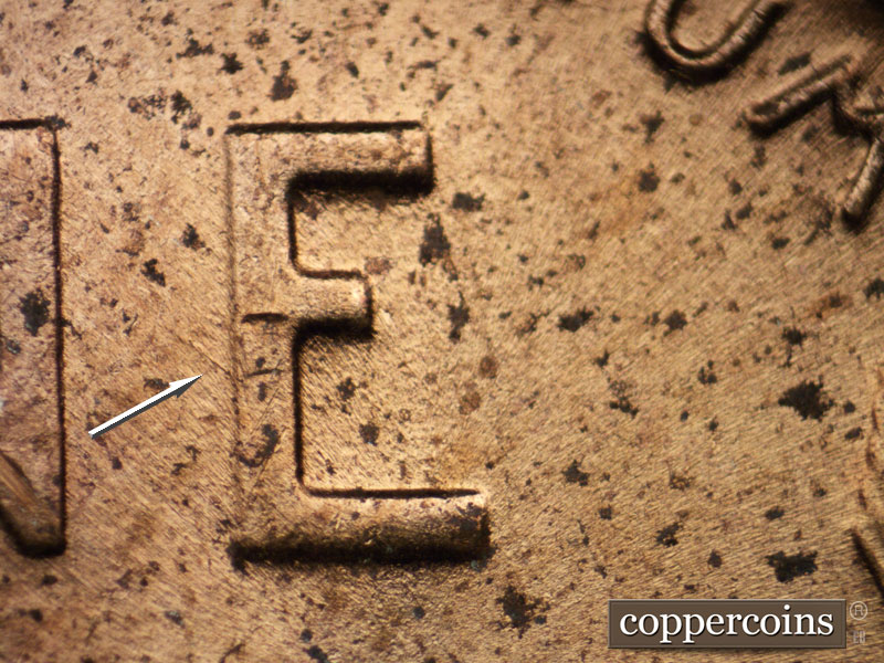 Die-stage C marker on 1953D•1MM•018 (1953 Repunched Mint Mark).