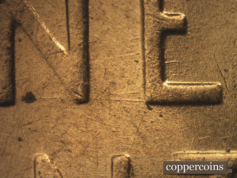 Die-stage A marker on 1953D•1MM•023 (1953 Repunched Mint Mark).