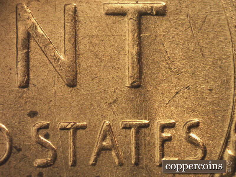 Die-stage A marker on 1953D•1MM•023 (1953 Repunched Mint Mark).