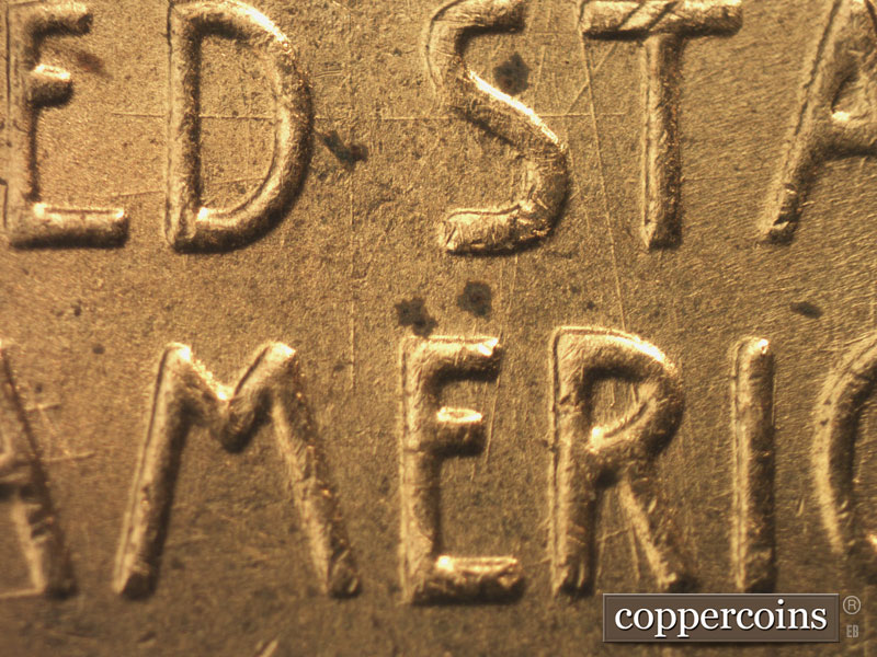 Die-stage A marker on 1953D•1MM•023 (1953 Repunched Mint Mark).
