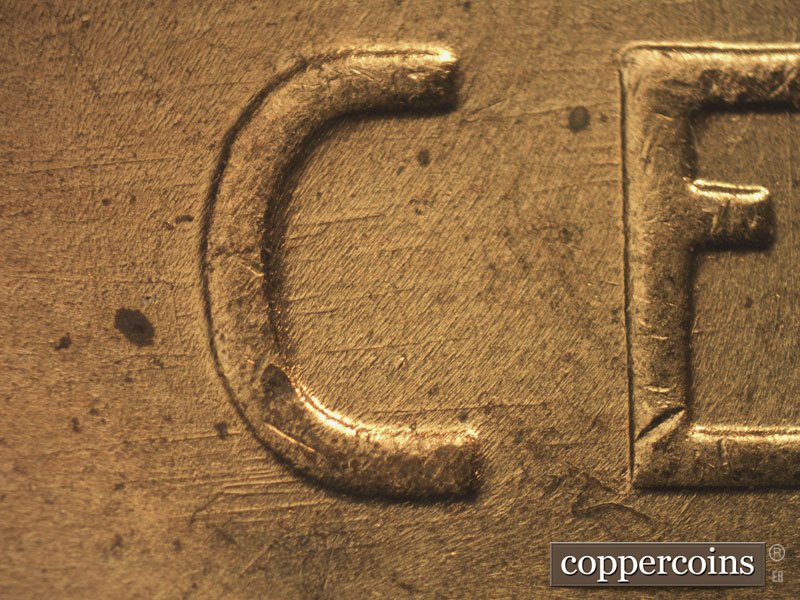 Die-stage A marker on 1953D•1MM•023 (1953 Repunched Mint Mark).