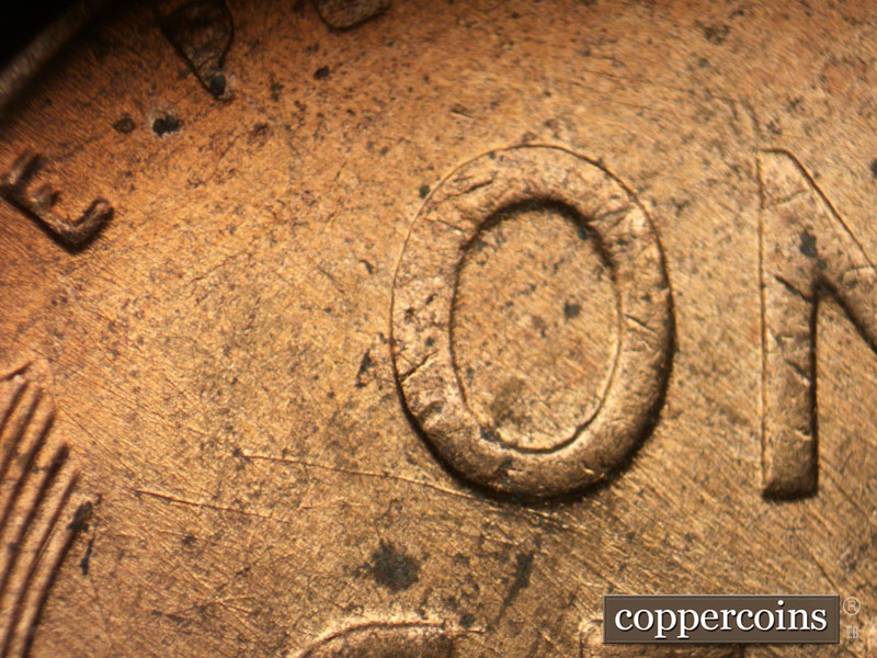 Die-stage B marker on 1953D•1MM•024 (1953 Repunched Mint Mark).