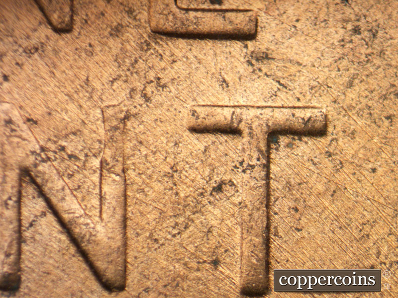 Die-stage B marker on 1953D•1MM•024 (1953 Repunched Mint Mark).
