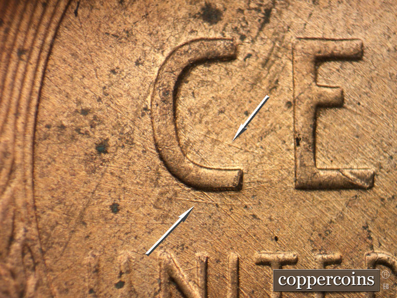 Die-stage B marker on 1953D•1MM•024 (1953 Repunched Mint Mark).