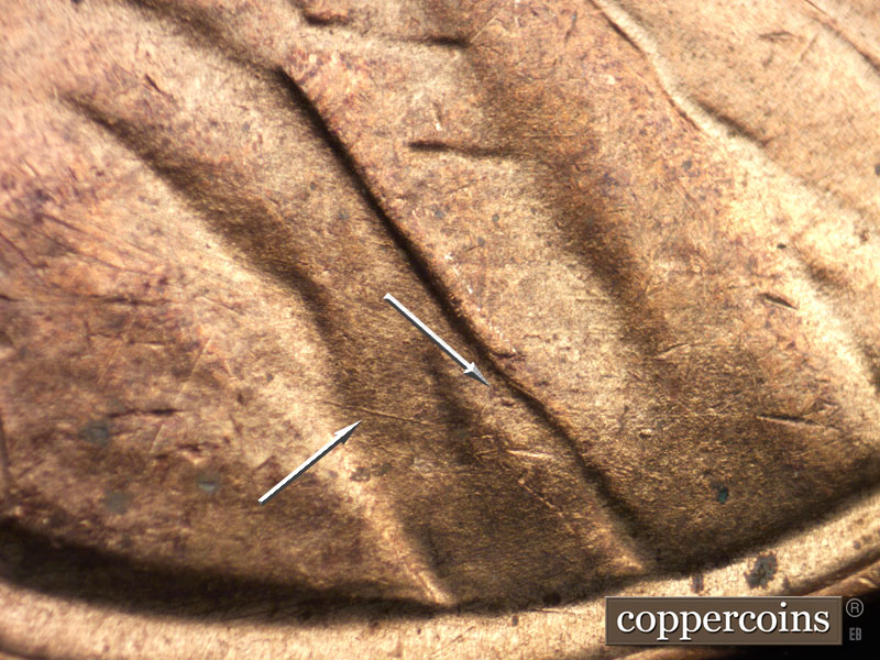 Die-stage B marker on 1953D•1MM•028 (1953 Repunched Mint Mark).