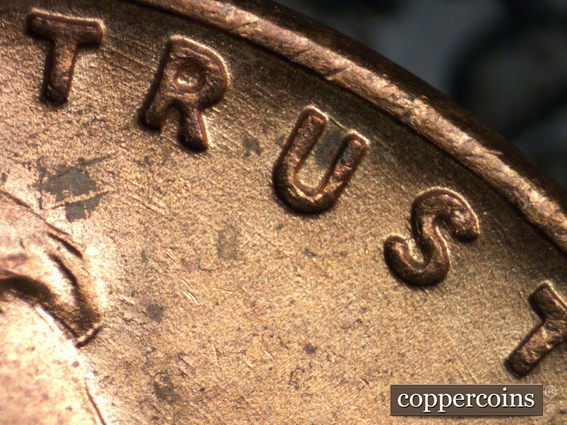 Die-stage B marker on 1953D•1MM•028 (1953 Repunched Mint Mark).