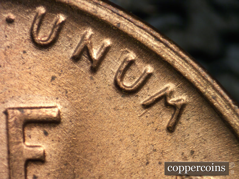 Die-stage B marker on 1953D•1MM•028 (1953 Repunched Mint Mark).